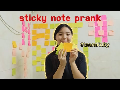 Sticky note prank on best friend! (PRANK WAR STARTS) - YouTube