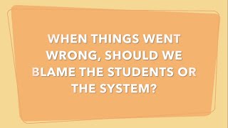 When Things Went Wrong, Should We Blame The Students Or The System - Prof. Abdul Karim Alias