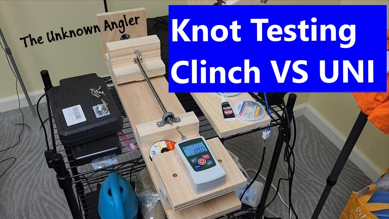 Knot testing Uni knot VS Clinch knot - YouTube