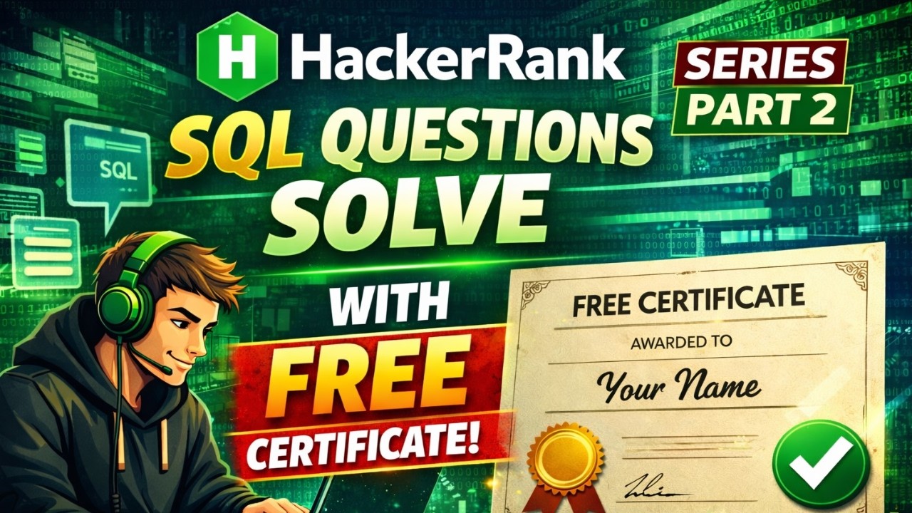 HackerRank SQL Series Part 2 | Solve SQL Questions Step by Step - YouTube