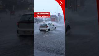 Maltempo su Genova, strade come fiumi a Bolzaneto