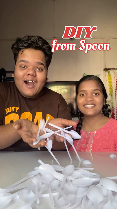 My Sister Vs Me : Who will make the best Craft from Spoon #shorts