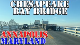 Chesapeake Bay Bridge West - America's SCARIEST Bridge - Maryland - 4K Infrastructure Drive