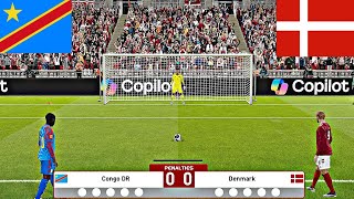 DR CONGO VS DENMARK FULL PENALTY SHOOTOUT | COD VS DEN HIGHLIGHTS
