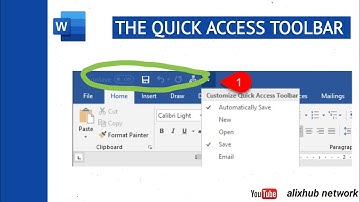 MS word: quick access tool bar