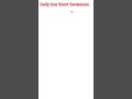 Daily Use Short Sentences | Learn English | Spoken English | Advance English #shorts #english