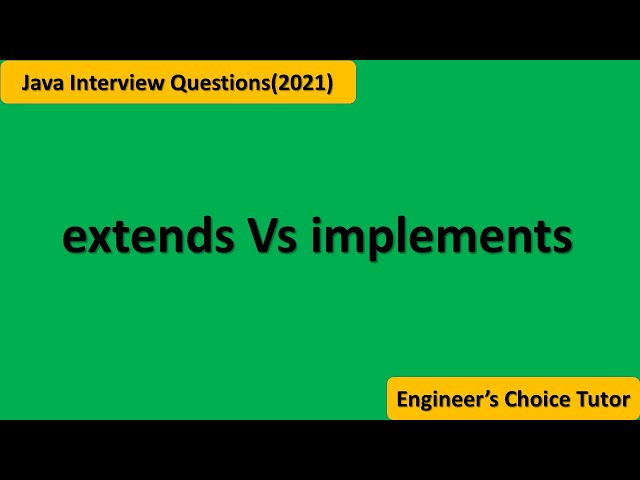 Java extends vs implements (fastest tutorial on the internet ^_^) 