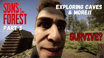 🌲🔥Son of the Forest Part 3: Exploring the Caves with Friends!