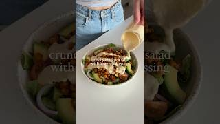 Crunchy Chickpea Salad with Hummus Dressing 😍