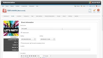RSEvents!Pro - Creating a new event