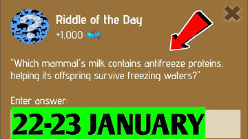 Riddle Of The Day Zoo 22 January | Zoo Riddle Of The Day 22 January | Riddle Of The Day Code Zoo