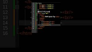 Quick Tip For PHP Beginners To Simplify Your Code #php #webdevelopment #coding
