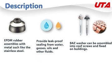 BAZ EPDM Washer | Sealing Washer | Dome Washer | UTA Washer | Sealing Solution for Fastener