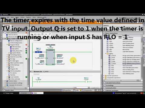 PLC programming tutorial TIA Portal - 4. Timer operations (Part 3/3)