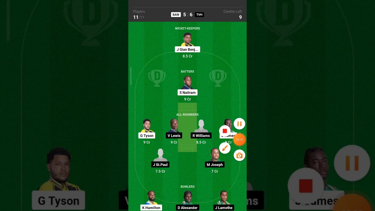 BAW vs TVH Dream11 Prediction | BAW vs TVH Pondicherry T10 | baw vs tvh dream11 today match team