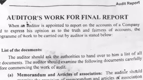 Auditing Lecture - Chapter 14 - Audit Work