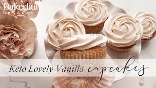 Keto Lovely Vanilla Cupcake Recipe | Low-carb | paleo | gluten-free | sugar-free | dairy-free |