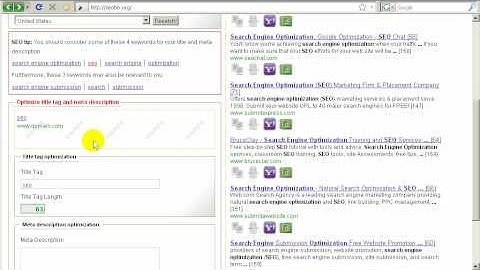 Optimization tool to write seo title tags and meta description tags