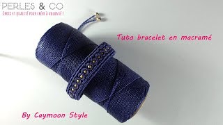 Bracelet homme en micro macramé - Perles & Co