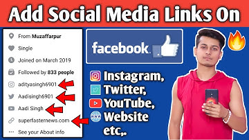 Facebook Me Instagram, YouTube, Twitter, Link Kiase Jode | How To Add Social Media Link In Facebook