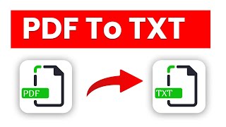 Convert PDF to TXT | Free Online PDF to Text Converter Tutorial
