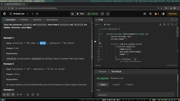 1813: Sentence Similarity III - Step-by-Step Solution in C++