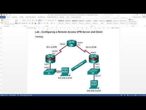 8.7.1.2 Lab - Configurando VPN de Acceso Remoto con Servidor y Cliente