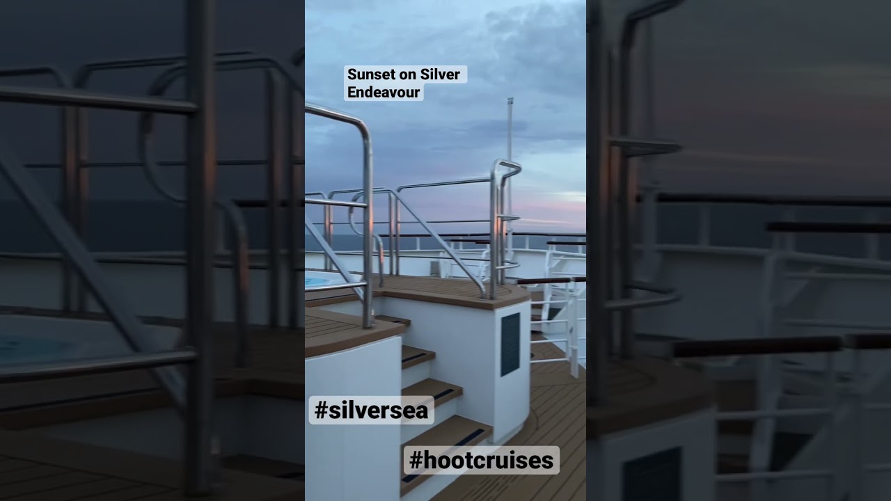 Love a good sunset at sea on Silver Endeavour from @silversea