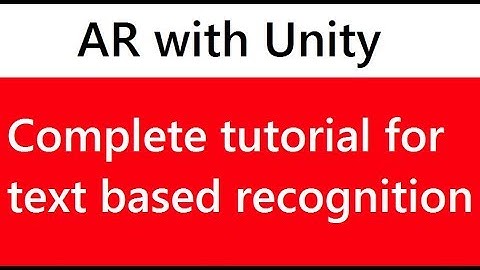 Unity tutorial for beginners | Text based recognition augmented reality with Unity and Vuforia