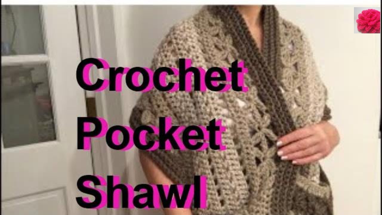 Crochet pocket shawl with chunky yarn by Valentina (Chunky Yarn Crochet) PART 1