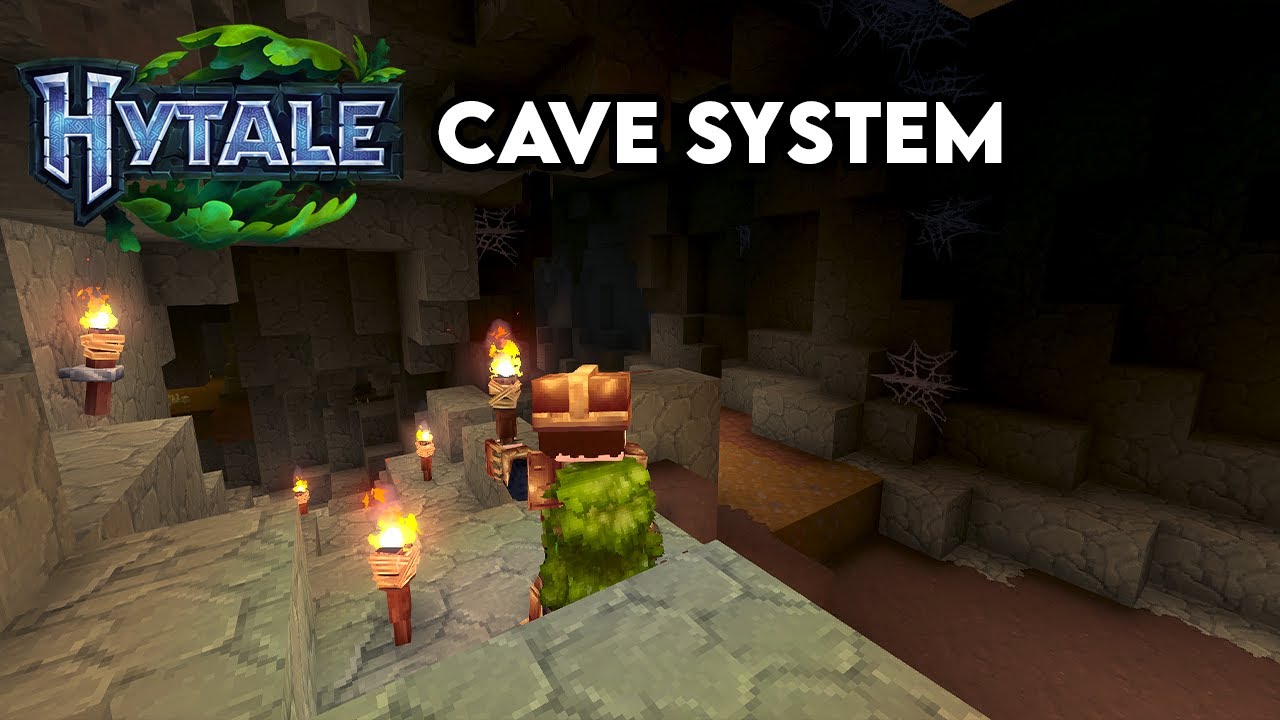 Exploring My 1st Cave System In Hytale (Super Cool)