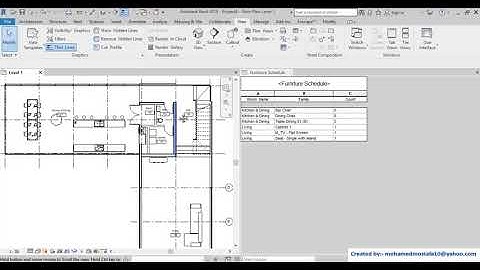 Create schedule for any items with room list in REVIT