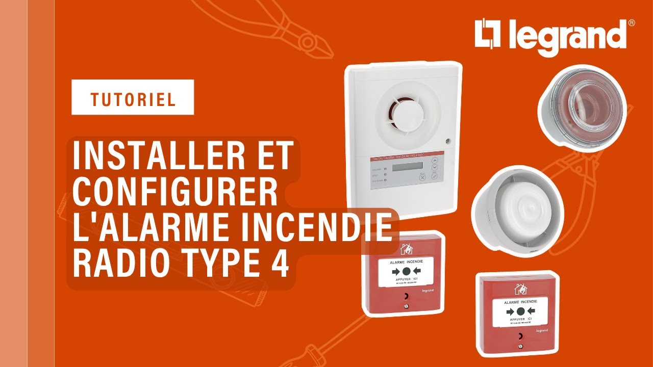 Installer et configurer l'alarme incendie radio Type 4 Legrand