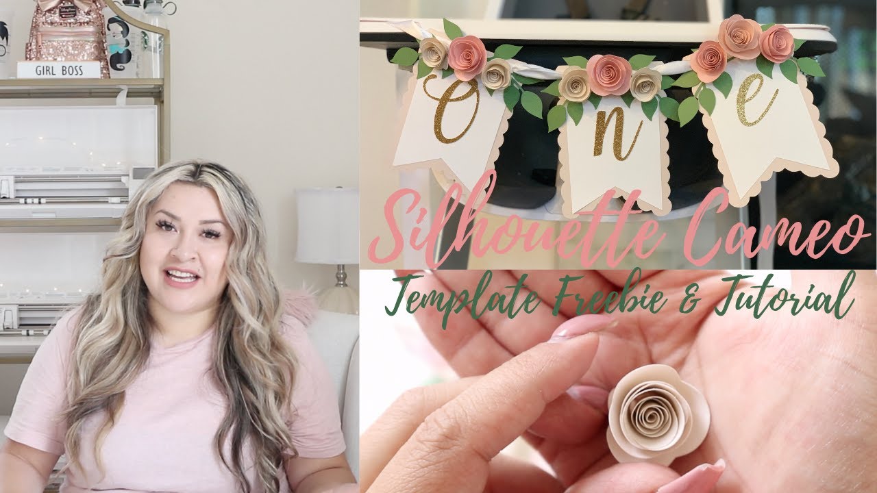 Floral Banner | Template Freebie | Silhouette Cameo Tutorial