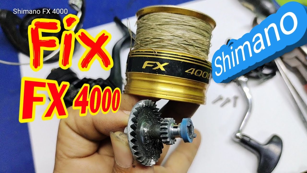 How to fix Shimano FX 4000 / How To Fix A Broken Reel That Won't Crank