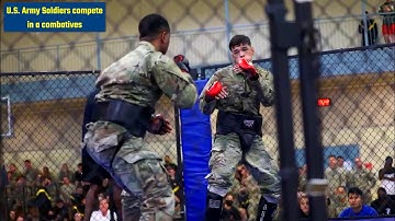 U.S. Army Soldiers compete in a combatives event during Marne Week at Fort Stewart, Georgia, Nov. 18