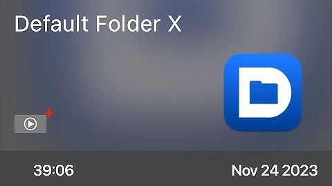 Default Folder X - Preview