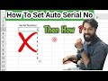 AUTOMATIC SERIAL Number In Excel 😳🔥 ||