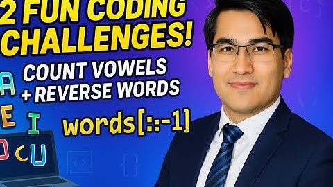 Counting Vowels. -Reversing a Word.#challenges #coding #hackfreefire #pythontutorial #brasil #world