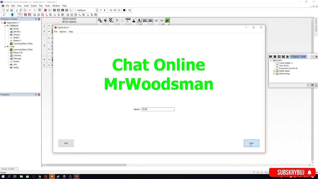 Czat Online | Clickteam Fusion 2.5 | Poradnik - YouTube