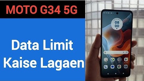 How to set data usege, Moto G34 5G me data limit Kaise lagaen