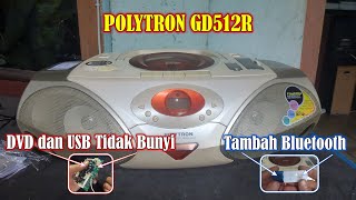 Compo Polytron GD512R Rusak DVD USB Tidak Bunyi dan Tambah Bluetooth