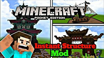 Instant Structure Mod For Minecraft Pe||Minecraft-1.18+||Kush Gaming