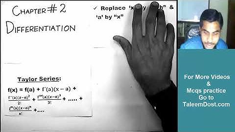 Differentiation | Math Ch 2 (part 7) | Free Video Lectures of FSc/MDCAT/University Entry Tests/Exams