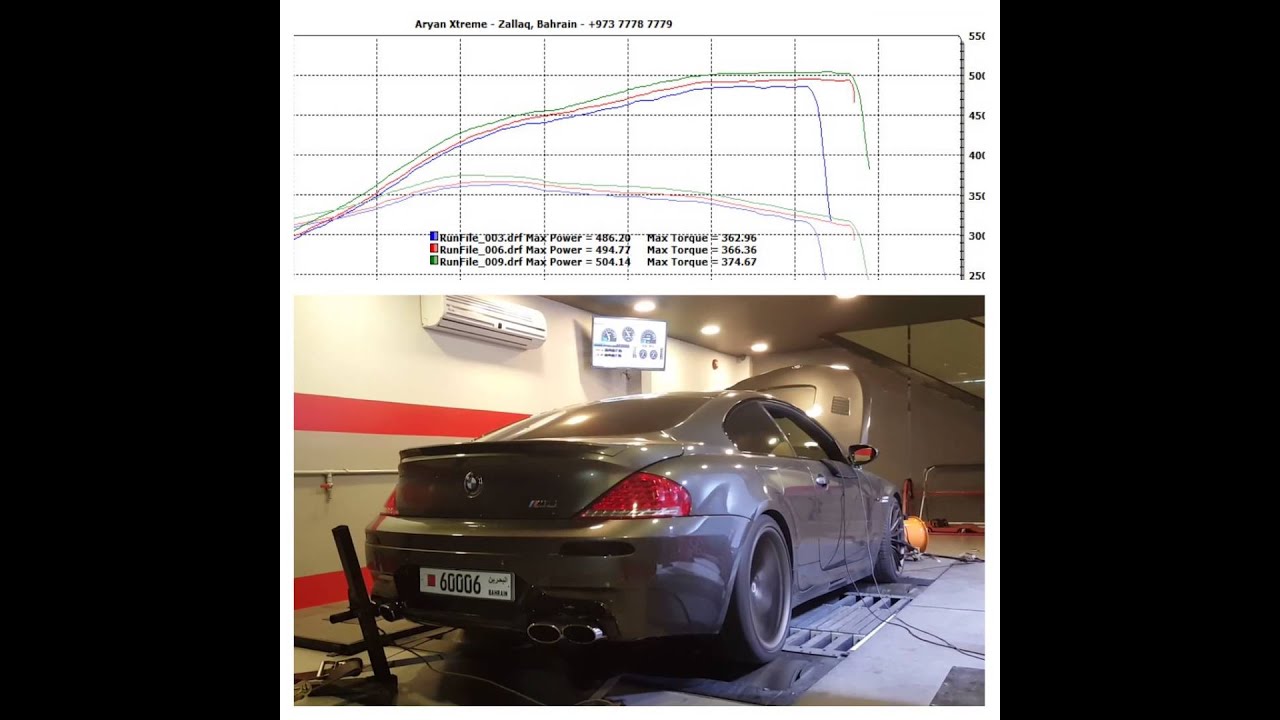 VRTuned BMW M6 V10 Dyno Test with Exotic Exhaust - YouTube