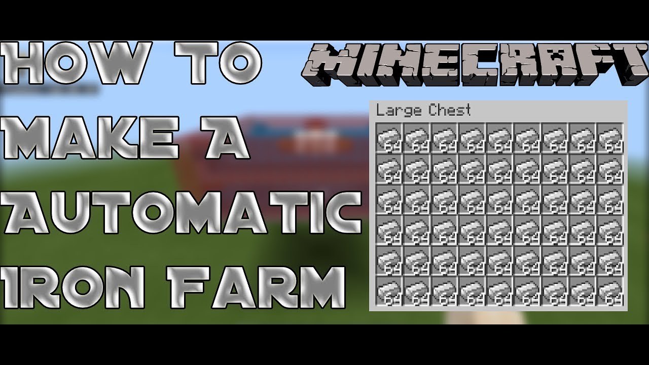 HOW TO MAKE A AUTOMATIC IRON FARM!!!! Minecraft Bedrock - YouTube