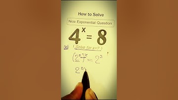 Solving Exponential Equation 4^x = 8