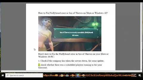 Fix Fluffybeard error in Sea of Thieves on Xbox or Windows 10