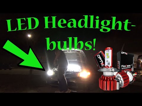 06-11 Honda Civic LED Headlight Bulb Install!!! OPT7 LED