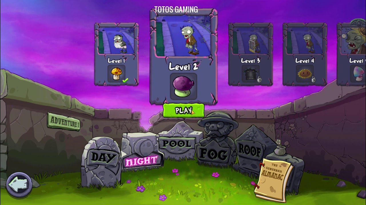 Plants Vs Zombies Gameplay Walkthrough Part 7 - PVZ Night Level 1 - 2 ...